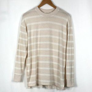 Abercrombie & Fitch Sweater Pullover Womens S 4 Pink White Oversized Long Sleeve